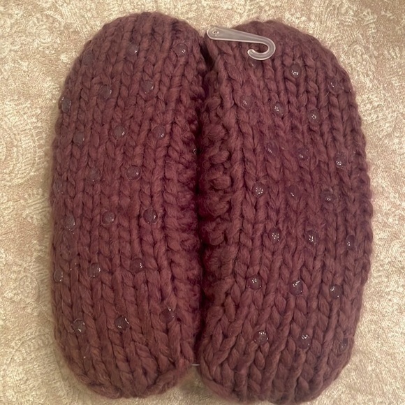 Brand New Lemon Popcorn Pom Pom Ballerina Slippers Knit Slip On Sherpa Purple - Picture 8 of 10